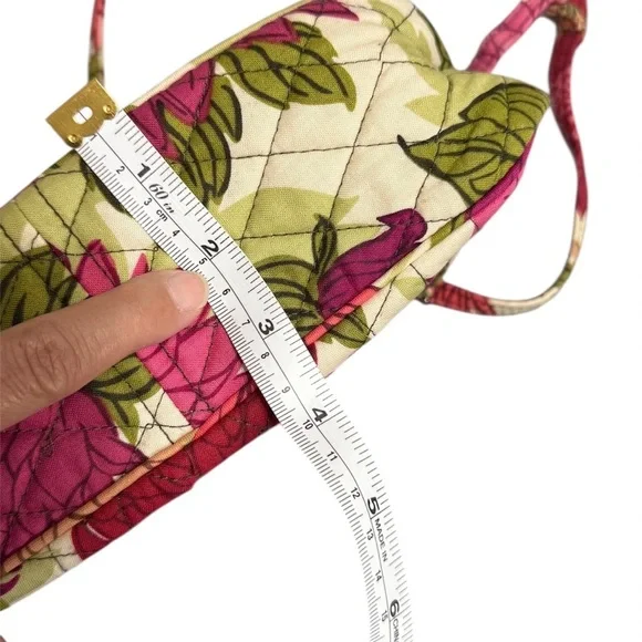 Vera Bradley Pink and Green Floral Crossbody Bag - Picture 2 of 3